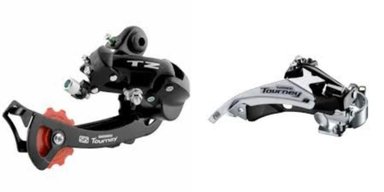 DESCARRILALDOR SHIMANO TZ + DESVIADOR MEGA DOBLE TIRO BICI