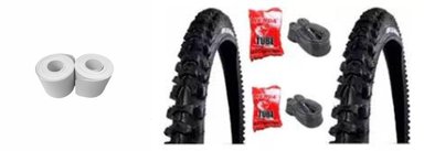 2 LLANTAS KENDA + CÁMARAS + BANDAS ANTIÍNCHAZOS BICICLETA