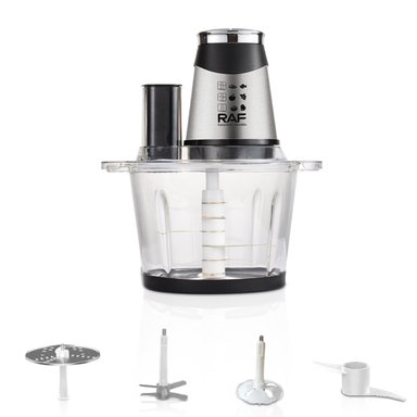 PROCESADOR DE ALIMENTOS PICADORA ELÉCTRICA 6 EN 1 DE 3 LITROS 600W - BOWL DE VIDRIO GRUESO - 3