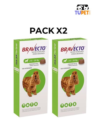 BRAVECTO 10 A 20KG PACK X2