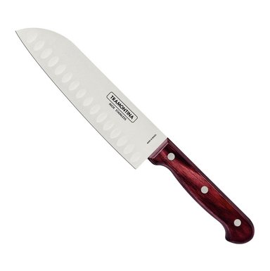 CUCHILLO TRAMONTINA ACERO INOXIDABLE SANTOKY POLYWOOD #7