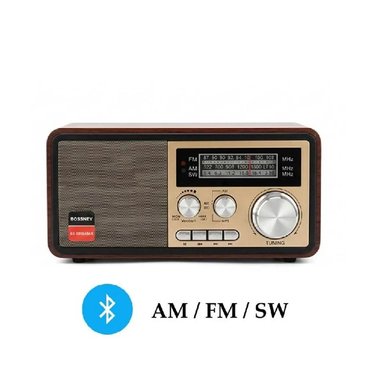 RADIO PORTATIL AM FM RETRO VINTAGE PARLANTE BLUETOOTH - 1