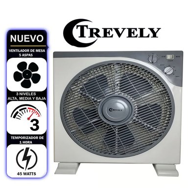 VENTILADOR DE MESA TREVELY VT-12A 45 WATTS 3V TEMPORIZADOR