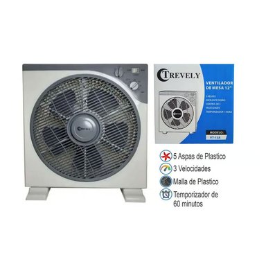 VENTILADOR DE MESA TREVELY VT-12A 45 WATTS 3V TEMPORIZADOR - 3
