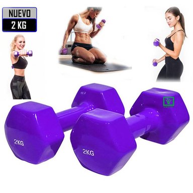 MANCUERNAS VINIL 2 KG PACK 2 UNIDADES MORADO