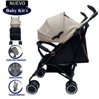 COCHE BASTÓN BABY KITS 5249 FIESTA BEIGE