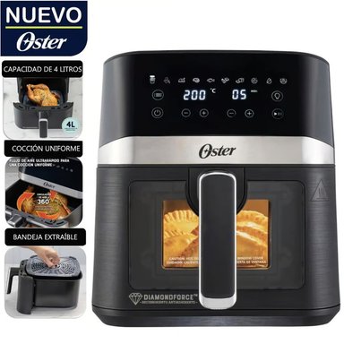 FREIDORA DE AIRE DIGITAL CON RECUBRIMIENTO DIAMONDFORCE 4LT NEGRO - 1