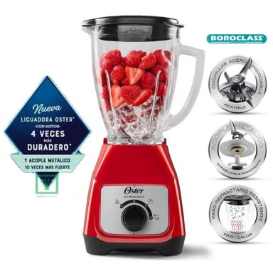LICUADORA 2 VELOCIDADES TRITURA HIELO ROJO BLSTKAGRRD