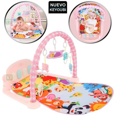 GIMNASIO PIANO PARA BEBÉ CON LUCES Y MÚSICA PANDA ROSADO