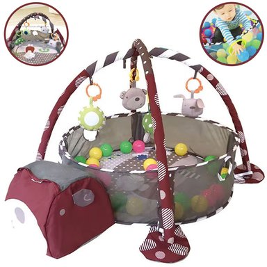GIMNASIO DE BEBE DIDÁCTICO 3 EN 1 CON PELOTAS OSITO