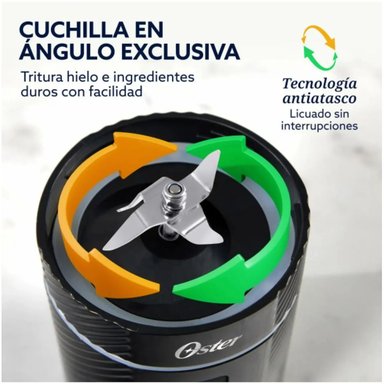 LICUADORA PORTÁTIL OSTER GOMAX, 590 ML , PARA SMOOTHIES, NEGRO, BLSTGFP-B20 - 5