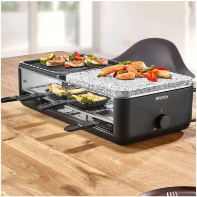 PARRILLA RACLETTE SEVERIN RG 2366 CON PIEDRA NATURAL Y PLACA CERÁMICA - 6