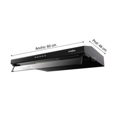 CAMPANA EXTRACTORA MABE CMU6020PB0 60CM NEGRO - 4
