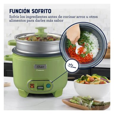 OLLA ARROCERA OSTER 1.8L 3 EN 1 FUNCIÓN DE SOFRITO VAPORERA VERDE - 3