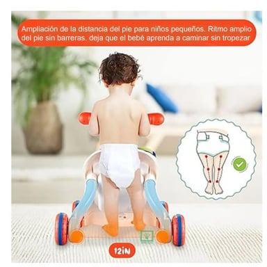 ANDADOR Y MESA ACTIVIDADES PARA BEBÉS 2 EN 1 ROSADO - 4