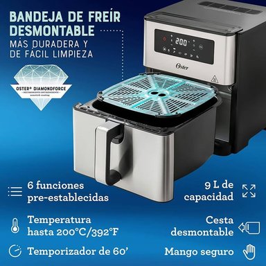 FREIDORA DE AIRE OSTER CKSTAF90D 9L DIAMONDFORCE