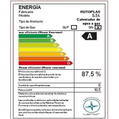 CALENTADOR ROTOPLAS A GAS FLAMING 55L GN - 4