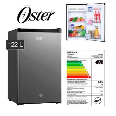 FRIGOBAR OSTER 122L OS NEGROSILVER PMB129BV