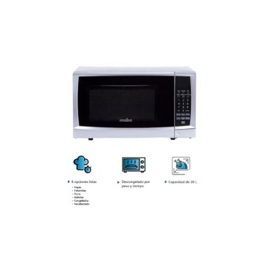 HORNO MICROONDAS MABE 20L BLANCO SILVER HMM20PEG