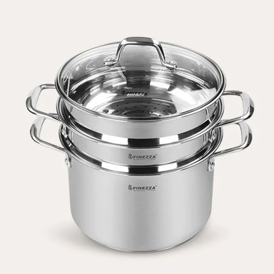 ESPAGUETERA 6L ACERO INOXIDABLE CON TAPA Y VAPORERA FZ-0062SP