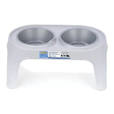 COMEDERO ALTO P/PERROS MEDIANOS GRIS HIELO - 70135005