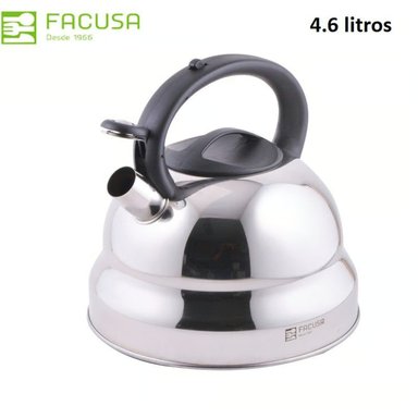 TETERA ACERO INOXIDABLE FACUSA DE 4.6 LITROS CON SILBADOR 989085002
