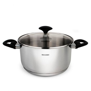 OLLA ACERO INOXIDABLE GIA PLUS F/DIF TAPA VIDRIO N°26 - 1830260001