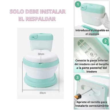 BACINILLA DE ENTRENAMIENTO VERDE AGUA PARA BEBÉS NW-1035 - 2