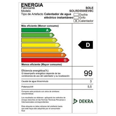 RAPIDUCHA ELÉCTRICA SOLE PERFECT 5500W GRIS - 3