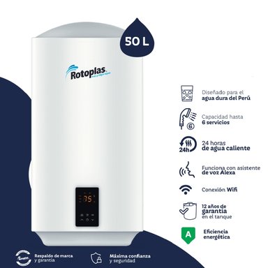 TERMA DE ACUMULACION ECOSMART WIFI 50L ROTOPLAS - 500466