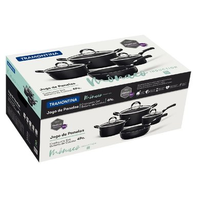 JUEGO DE OLLAS MÔNACO INDUCTION STARFLON PREMIUM NEGRO 7 PIEZAS - 2