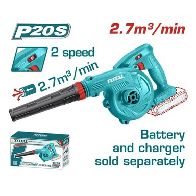 SOPLADOR ASPIRADORA DE AIRE INALÁMBRICA 20V TOTAL TABLI20028