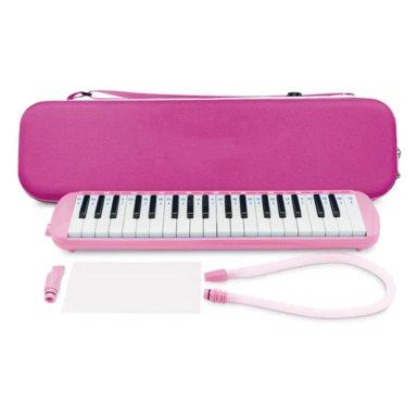 MELÓDICA DE 37 TECLAS CON ESTUCHE Y BOQUILLAS ROSADO