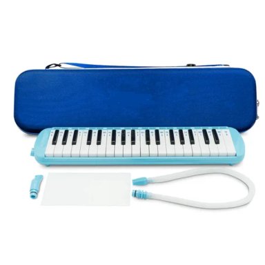 MELÓDICA DE 37 TECLAS CON ESTUCHE Y BOQUILLAS AZUL