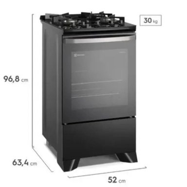 COCINA ELECTROLUX FE4GP4H 4 HORNILLAS CON HORNO NEGRO - 2