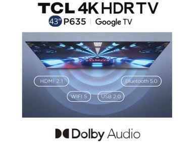 TELEVISOR 43" 4K LED UHD SMART TV 43P635 TCL - 3