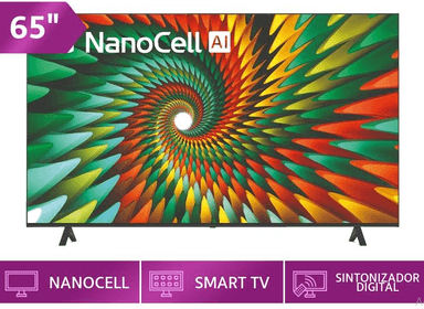 TELEVISOR 65" 4K NANOCELL SMART TV THINQ AI 65NANO77SRA LG - 1
