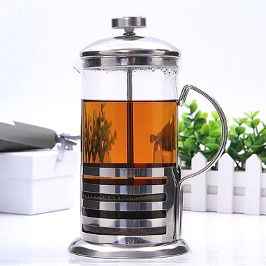 CAFETERA SILVER PRENSA FRANCESA PLATEADA 350 ML