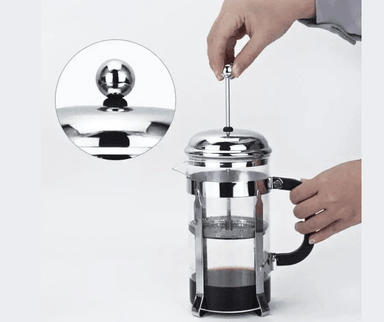 CAFETERA SILVER PRENSA FRANCESA PLATEADA 600 ML - 3
