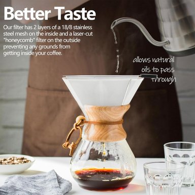 CAFETERA POR GOTEO CHEMEX 1000 ML