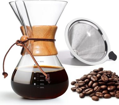 CAFETERA POR GOTEO CHEMEX 800ML