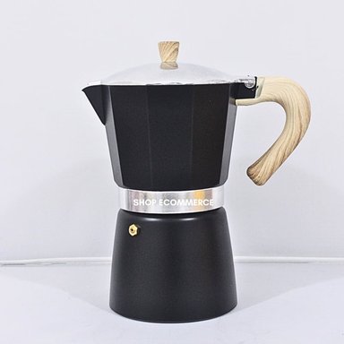 CAFETERA ITALIANA 6 TZ NEGRO 300 ML