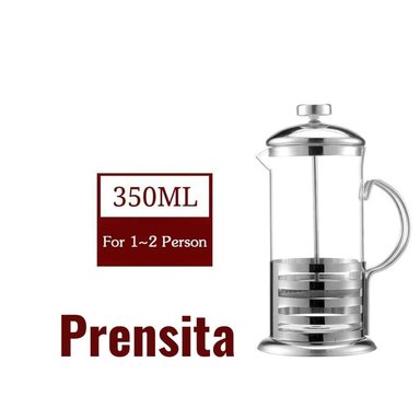 CAFETERA FRANCESA PRENSA PLATEADA 350 ML