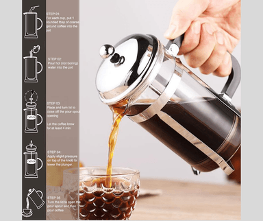 CAFETERA SILVER PRENSA FRANCESA PLATEADA 600