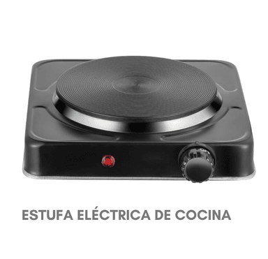 COCINA ELÉCTRICA NEGRA PORTÁTIL 1000W - 2