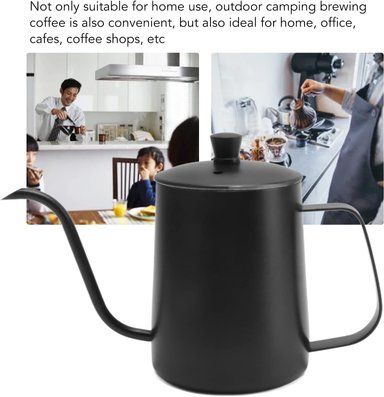 TETERA ACERO INOXIDABLE 350 ML CUELLO CISNE BLACK