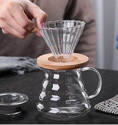 KIT V60 DRIPPER + DECANTADOR CAFÉ VIDRIO