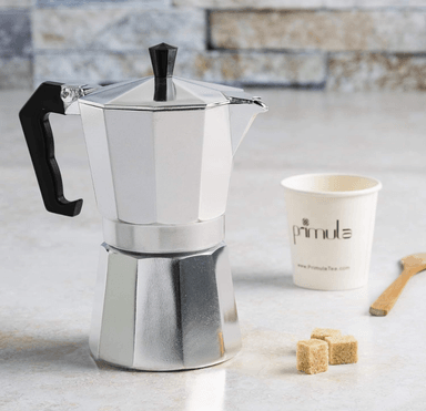 CAFETERA ITALIANA MOKA ITALIANA BLANCA 3 TZ PLATEADO