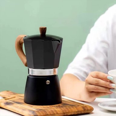 CAFETERA MOKA ITALIANA PARA COCINAS INDUCCIÓN 6 TZ