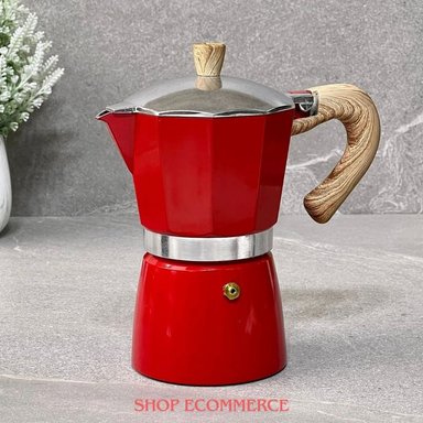 CAFETERA MOKA VINTAGE ROJO 600 ML
